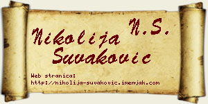 Nikolija Šuvaković vizit kartica